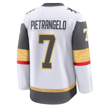 V.Golden Knights #7 Alex Pietrangelo Player Fanatics Premium Breakaway White Hockey Jerseys