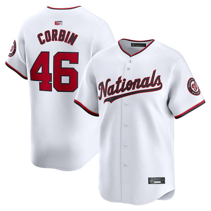 W.Nationals #46 Patrick Corbin Player White Home Limited Baseball Jerseys
