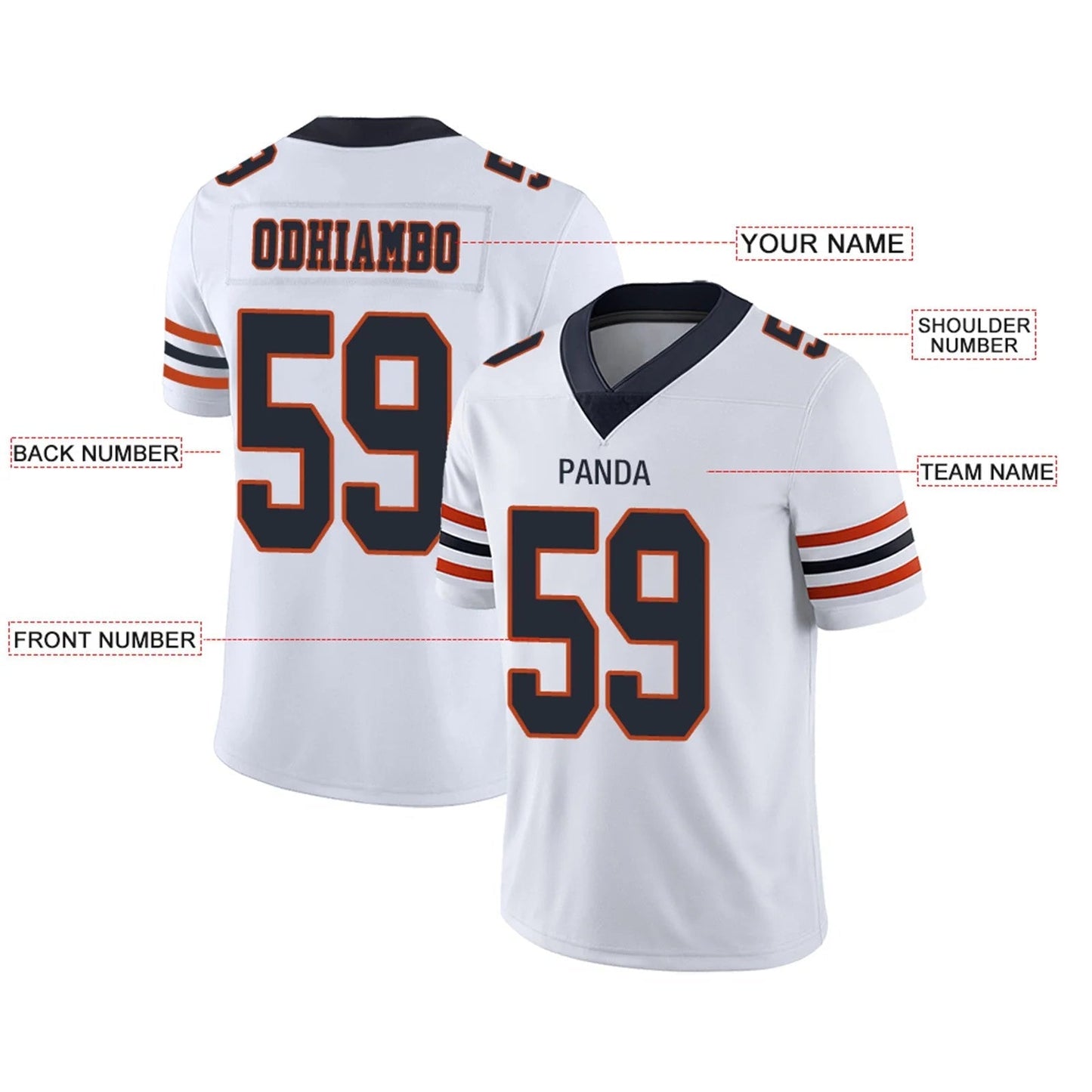 Custom C.Bears White Personalized Design Your Own Name and Number for Men Women Youth Jerseys
